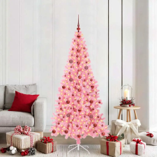  Karácsonyfa 300 LED-del állvánnyal Rózsaszín 210 cm PVC műfenyő