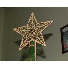  Karácsonyfa csúcsdísz csillag dekorációs kellék