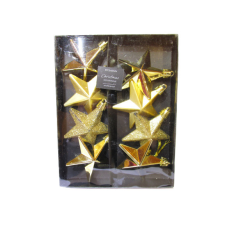  Karácsonyfadísz csillag formájú arany karácsonyi dekoráció