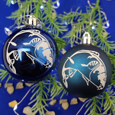  Karácsonyfadísz gömb - Saját névvel, horgászoknak karácsonyfadísz