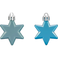  Karácsonyfadísz-készlet csillagok 12 darabos 5 cm türkiz karácsonyfadísz