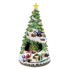  Karácsonyfadísz zenével, fényekkel és forgó vonattal, 46 cm, többszínű