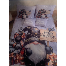 Karácsonyi 3 részes ágyneműhuzat 3D - Fekete manó ajándék dobozokkal karácsonyi textilia