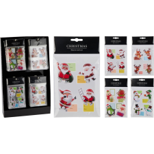  Karácsonyi 3D matrica szett 4 féle 24 cm karácsonyi dekoráció