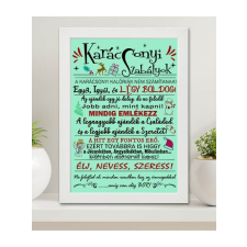  Karácsonyi ajándék - Karácsonyi szabályok falikép grafika, keretezett kép