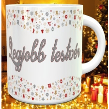  Karácsonyi ajándék - Legjobb testvér bögre bögrék, csészék