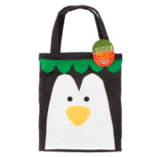  Karácsonyi ajándéktasak pingvin mintával 24x20cm 55966B ajándéktasak