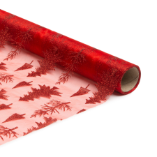  Karácsonyi asztalterítő futó - piros / piros - 180 x 28 cm - 58200E karácsonyi textilia