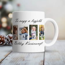  Karácsonyi bögre – Te vagy a legjobb Papa, 4 fotóval bögrék, csészék