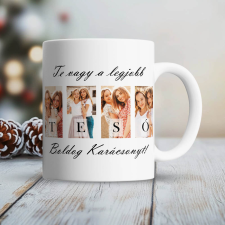  Karácsonyi bögre – Te vagy a legjobb Tesó, 4 fotóval bögrék, csészék