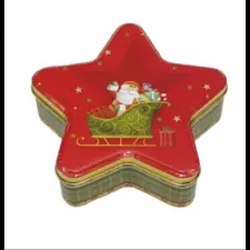  Karácsonyi csillag fémdoboz - Christmas Magic karácsonyi dekoráció