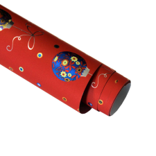  Karácsonyi csomagolópapír 150x70cm piros gömbök mintás csomagolópapír