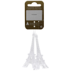  Karácsonyi dekor Eiffel-torony dísz műanyagból 3 cm x 8 cm átlátszó 2 db