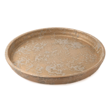  Karácsonyi dekor tányér kerámiából kerek 40 cm átmérő arany karácsonyi dekoráció