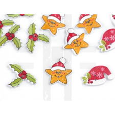  Karácsonyi dekorációs gomb - 10 db/csomag dekorációs kellék