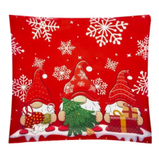  Karácsonyi díszpárnahuzat manó mintával, 40 × 40 cm 00022312 lakástextília