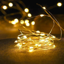 Karácsonyi fényfüzér, 2 m, Meleg fehér, 20 LED, Elemek, Flippy karácsonyfa izzósor