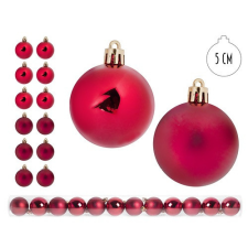  Karácsonyi gömb piros 5 cm 12 db/csomag dekorációs kellék