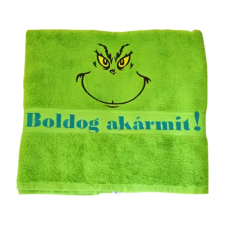  Karácsonyi Grincs törölköző - "Boldog akármit" kivi (70x130 cm) lakástextília