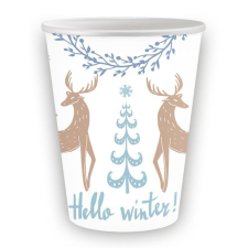 Karácsonyi Hello Winter papír pohár 6 db-os 250 ml party kellék