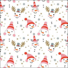 Karácsonyi hóemberes szalvéta - 25x25 cm - Funny snowmen papírárú, csomagoló és tárolóeszköz