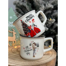 Karácsonyi kávésbögre szett díszdobozban Merry Christmas 210ml bögrék, csészék