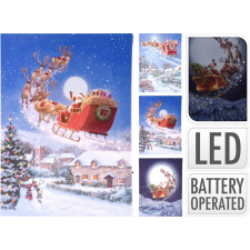  Karácsonyi LED-es falikép többféle változatban ANB001080 grafika, keretezett kép