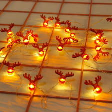  Karácsonyi LED fényfüzér - Rénszarvasos karácsonyfa izzósor