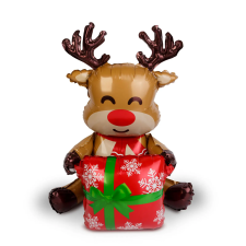  Karácsonyi lufi – rénszarvas – 60 x 65 cm party kellék