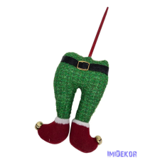  Karácsonyi manó láb betűző - Zöld dekorációs kellék