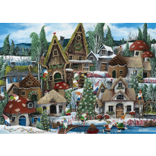  Karácsonyi manó puzzle, 1000 darab puzzle, kirakós