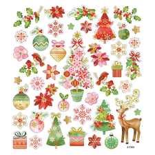  Karácsonyi matrica, romantika, 15x17cm matrica