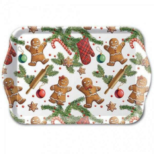 Karácsonyi mézeskalácsos műanyag kistálca - 21x13 cm - Gingerbread Cookies konyhai eszköz