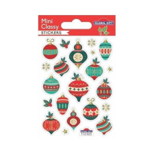 Karácsonyi mini papír matrica - 10x7,5 cm - karácsonyfa díszek matrica