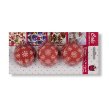  Karácsonyi minimuffin papír, piros hópehely mintával - 50 db konyhai eszköz