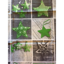  Karácsonyi mintás zöld terítő 40x180 karácsonyi textilia