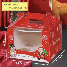 Karácsonyi muffin doboz, 4 részes sütés és főzés