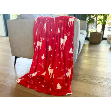  KARÁCSONYI piros karácsonyi mikroplüss takaró Méret: 200 x 220 cm lakástextília