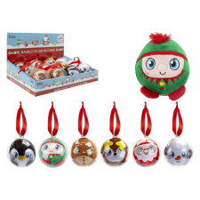  Karácsonyi plüss gömbben, 8 cm plüssfigura