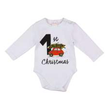 Karácsonyi "1st Christmas" baba body fehér - 56-os méret kombidressz, body