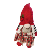  Karácsonyi skandináv manó fonott szakállal és skót szoknyával 46 cm
