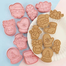  Karácsonyi sütikiszúró készlet - 8 minta egy szettben sütés és főzés