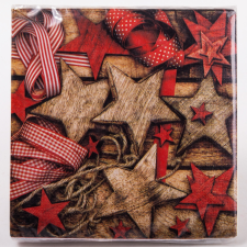  Karácsonyi szalvéta (20 db) - Csillagok szallaggal fajáték