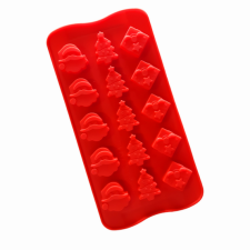  Karácsonyi szilikon bonbon forma, fenyő, doboz, Mikulás, 15 adagos sütés és főzés