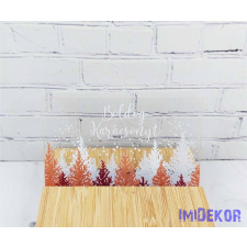  Karácsonyi tégla plexi 5x8cm 3db/csomag - Fenyős dekorációs kellék