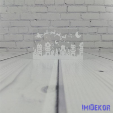  Karácsonyi tégla plexi 5x8cm 3db/csomag - Karácsonyi város dekorációs kellék