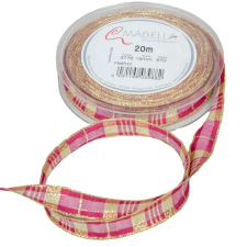  Karácsonyi textil szalag HATHOR 15mmx20m dekorációs kellék