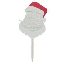  Karácsonyi tortadekoráció, torta beszúró – Télapó szakállal party kellék