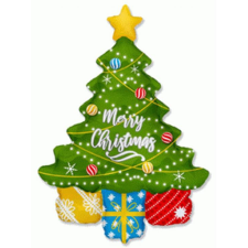  Karácsonyi Tree fólia lufi 108 cm party kellék