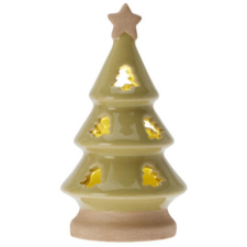  Karácsonyi világítós kerámia fenyő - zöld fajáték